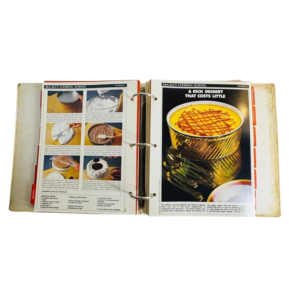 McCall's Cooking School Cookbook‎ Recipes 3 Ring Binder 1986 Color Illustrations